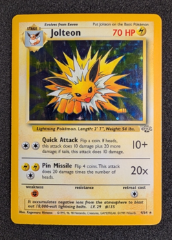 Jolteon 4/64 Jungle Unlimited - Holo Rare - Pokemon TCG - MP/HP - Vintage 1999 - Image 4