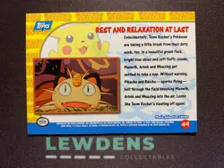 Rest and Relaxation at Last 49 1st Topps Pokemon First Movie Pikachu's Vacation - Image 2