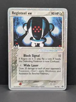 Registeel ex 100/106 Emerald Holo Rare Pokemon TCG Nintendo legendary LP - Image 1