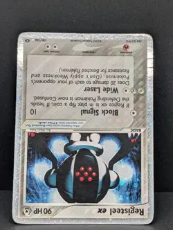 Registeel ex 100/106 Emerald Holo Rare Pokemon TCG Nintendo legendary LP - Image 4
