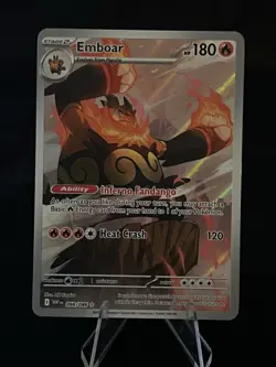 Pokemon TCG Emboar 098/086 Full Art SV: White Flare English NM - Image 1