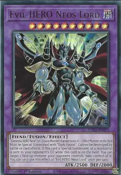 SUDA-EN031 Evil HERO Neos Lord - Ultra Rare Card - 1st Edition Mint Yugioh Card - Image 1