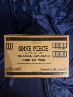 One Piece The Azure Sea's Seven OP-14-EB04 Sleeved Booster Case 144 Packs Sealed - Image 2