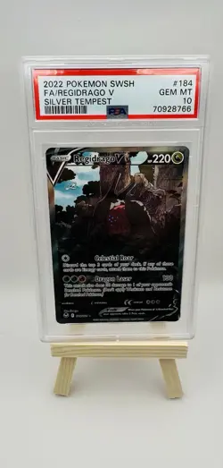 Regidrago V PSA 10 English Pokemon Card 184/195 Silver Tempest 2022 Alt Art - Image 1