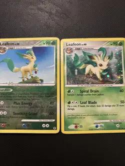 Pokemon TCG: Diamond And Pearl/ Platinum Leafeon 2 Card Lot - Image 1