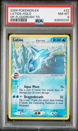 Pokemon Latios Holo - Floodrush Theme Deck - 22/110 - PSA 8 - Image 1