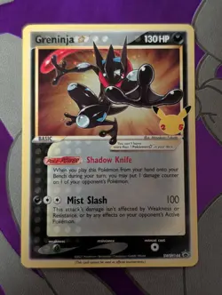 Pokemon Greninja Gold Star SWSH144 Celebrations Black Star Promo NM Condition - Image 1