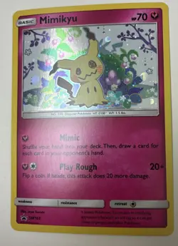 2019 Pokemon Mimikyu Pink Holo Black Star Promo #SM163 - Image 1