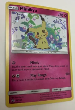 2019 Pokemon Mimikyu Pink Holo Black Star Promo #SM163 - Image 2