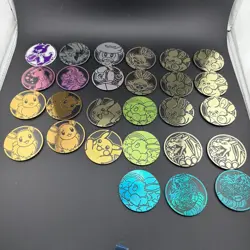 Lot of 27Official Pokemon TCG Coins - Image 1