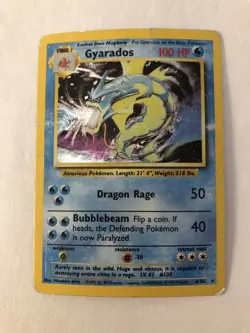 Pokemon TCG Gyarados 6/102 Base Set Holo - Image 1