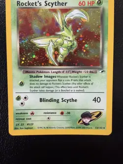 Rocket's Scyther 13/132 Pokemon Gym Heroes Unlimited Holo WOTC LP With Swirl🌀 - Image 3