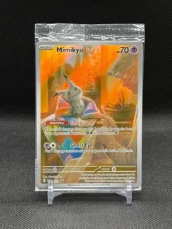 SEALED Pokemon Mimikyu SVP 075 Paldean Fates Full Art Holo Black Star Promo NM - Image 1