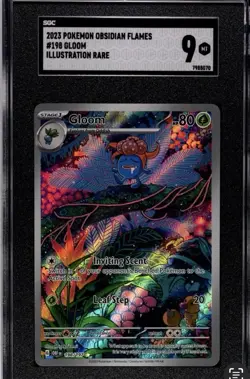 2023 Pokemon Obsidian Flames #198 Gloom Illustration Rare SGC 9 - Image 1