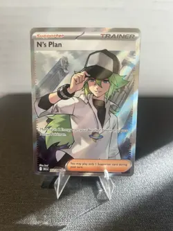 Pokemon TCG N's Plan 163/086 Full Art Trainer SV: Black Bolt NM/M - Image 1