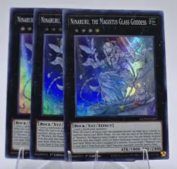 3x Ninaruru, the Magistus Glass Goddess GEIM-EN007 (Super) NM- 1st Ed - Yu-Gi-Oh - Image 1