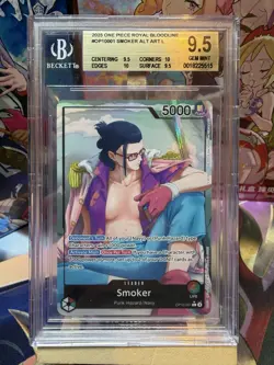 One Piece CCG Smoker OP10-001 Alt leader Beckett 9.5 - Image 1