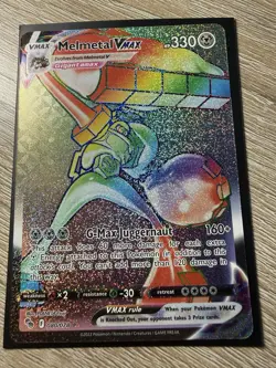 Pokemon TCG Melmetal VMAX Holo Ultra Rare Card 080/078 Rainbow - Image 1