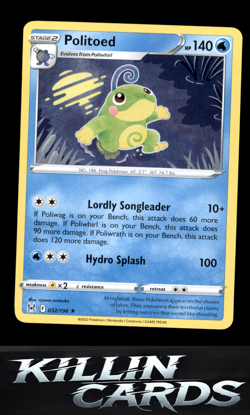 Politoed 032/196 Pokemon Rare SWSH11: Lost Origin Card NM - Image 1