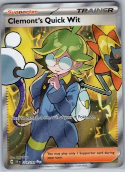 Clemont's Quick Wit 229/191 SV08: Surging Sparks - Pokemon Card - NM - Image 1