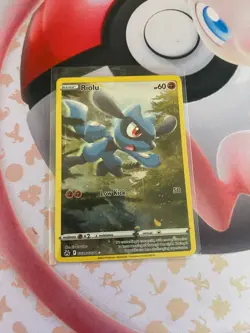 Pokemon TCG Riolu Crown Zenith Galarian Gallery Full Art Holo Card GG26/GG70 - Image 5