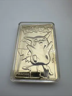 1999 Pikachu Pokemon 24K Gold Plated Trading card Limited Edition Burger King - Image 2