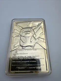 1999 Pikachu Pokemon 24K Gold Plated Trading card Limited Edition Burger King - Image 3
