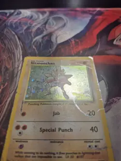 Pokemon TCG Hitmonchan Base Set Holo Unlimited Rare Card 7/102 HP/DMG - Image 2