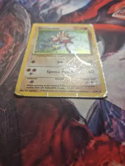 Pokemon TCG Hitmonchan Base Set Holo Unlimited Rare Card 7/102 HP/DMG - Image 3