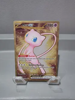 Pokemon TCG Mew EX Metal 205/165 Promo Card Scarlet & Violet 151 - Image 1