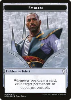 Teferi, Hero of Dominaria Emblem [Dominaria Tokens] Lightly Played - Image 1