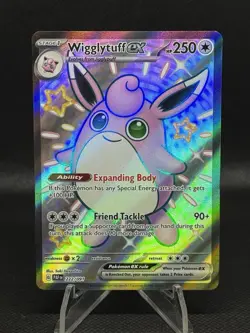 Wigglytuff ex 222/091 Paldean Fates Full Art Shiny Rare Holo Pokemon TCG NM/M - Image 1