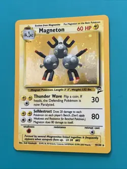 Pokemon TCG Magneton Base Set 2 Swirl Holo Raw Ungraded 9/130 - Image 1