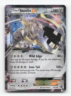 Pokemon TCG - Steelix EX 67/114 Near Mint Holo EX Rare Steam Siege - Image 1