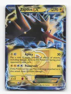 Pokemon TCG - Zapdos EX 48/135 Lightly Played Holo EX Rare Plasma Storm - Image 1