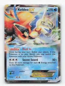 Pokemon TCG - Keldeo EX 49/149 Lightly Played Holo EX Rare Boundaries Crossed - Image 1