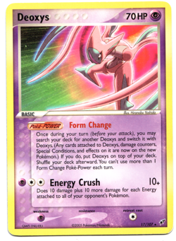 Pokemon 2005 EX Deoxys Deoxys #17/107 Light Play - Normal (non holo) - Image 1