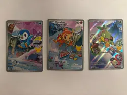 Pokemon 30th Anniversary First Partner Promos Turtwig, Chimchar, Piplup #2 - Image 1