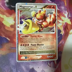 Magmortar Lv.X 123/123 Mysterious Treasures Holo Pokemon - Image 1