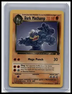 Dark Machamp 27/82 Team Rocket Regular Pokemon TCG LP - Image 1