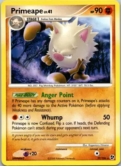 Primeape Great Encounters #27/106 Pokemon Non Holo LP - Image 1