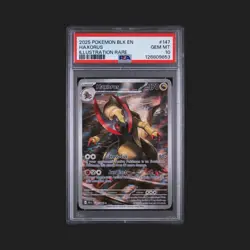 POKEMON HAXORUS 2025 BLACK BOLT #147 ILLUSTRATION RARE PSA 10 - Image 1