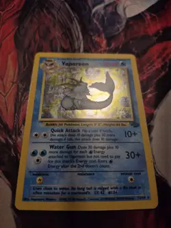 Pokemon WOTC Vaporeon 12/64 Jungle UNLIMITED Holofoil Rare MP - Image 2