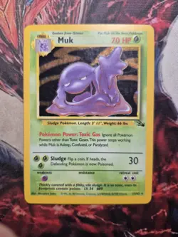 Pokemon TCG Muk Fossil 13/62 Holo Rare Unlimited MP - Image 1