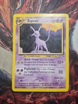 Pokemon TCG Espeon Neo Discovery 20/75 Non-Holo Rare HP - Image 1