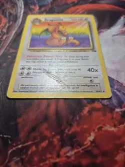 Pokemon TCG Dragonite 19/62 Fossil Non Holo Rare Unlimited HP/DMG - Image 3