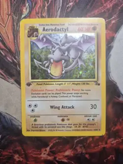 Pokemon TCG - Aerodactyl - Fossil - Holo - 1st Edition Holo Rare WOTC MP - Image 1