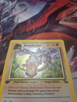 Pokemon TCG - Aerodactyl - Fossil - Holo - 1st Edition Holo Rare WOTC MP - Image 2