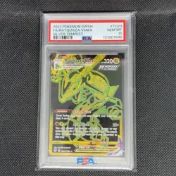 2022 Pokemon Rayquaza VMAX Full Art Silver Tempest PSA 10 #TG29 RARE Holo Foil - Image 1