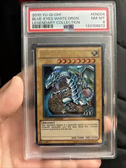 YU-GI-OH! Blue Eyes White Dragon 2010 Legendary Collection PSA 8 #EN004 - Image 1